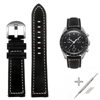 Bracelet Moonswatch en vrai cuir (clair) - Bracelet