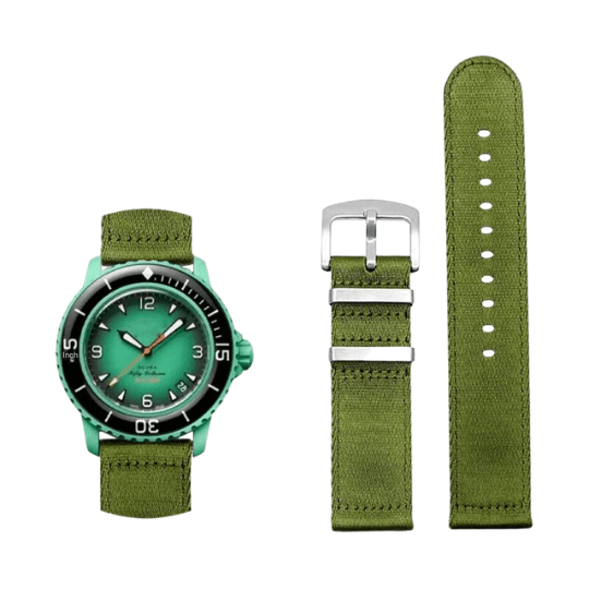 Blancpain x Swatch Smooth Nato Strap Fifty Fathoms Swatchcollabs