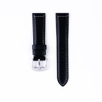 MoonSwatch Leather Strap with Contrast Seams